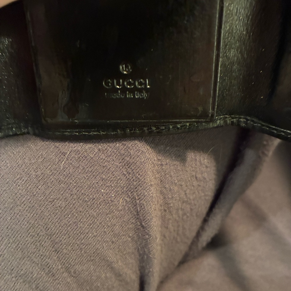 Gucci Black Leather Wallet with Silver Logo Leather Key Holder Italy - Picture 4 of 7